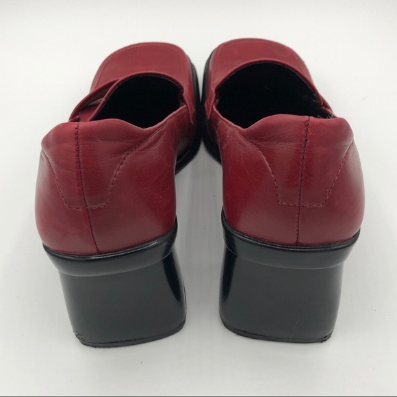 Enzo Angiolini Chunky Heel Penny Loafer in RED 8M - Picture 4 of 7
